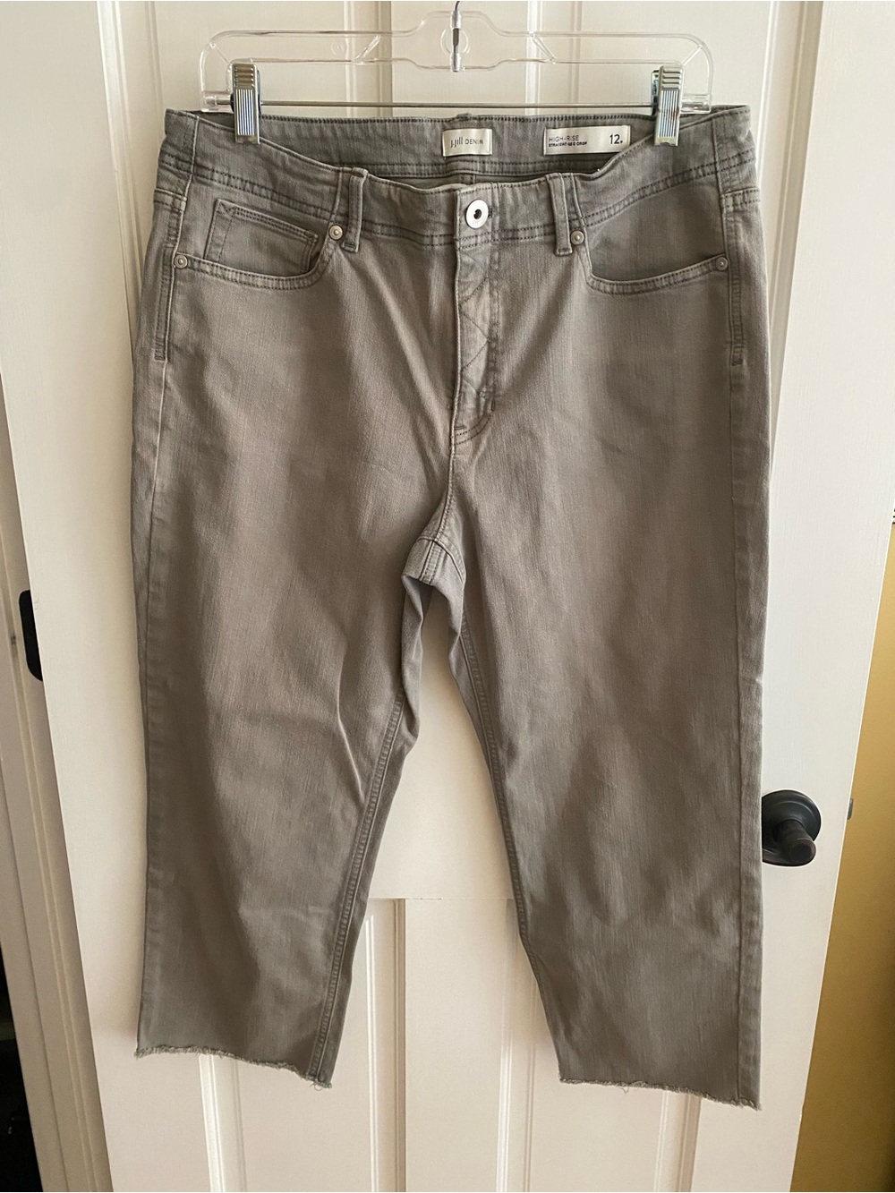 J. Jill Denim High-rise Straight Leg Crop jeans, size 12P